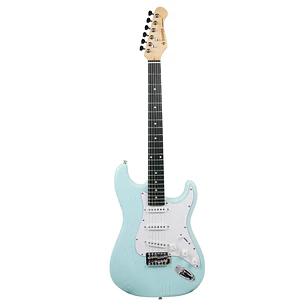 Donner DST-80 Kit Guitarra Eléctrica Stratocaster con Amplificador Recargable 5W Surf Green EC6960