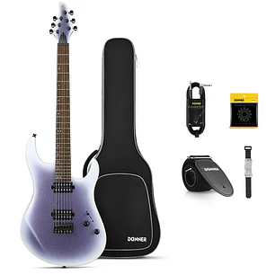 Donner DMT-101B Guitarra Eléctrica Metal Doble Humbucker 24 Trastes Purple Burst EC6736