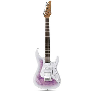 Donner DST-550 Guitarra Eléctrica Superstrat HSS ThunderForge con Coil Split Degradado Amatista-Blanco EC7148