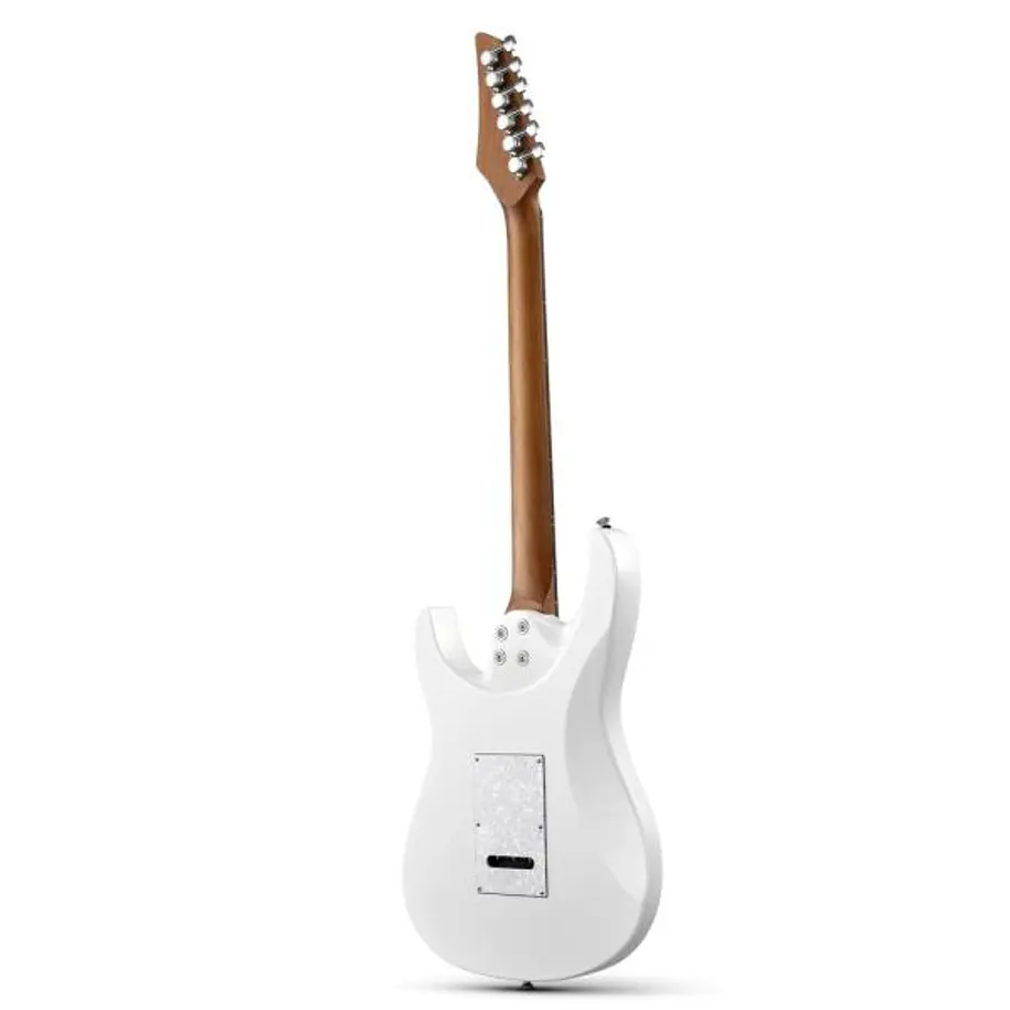 Donner DST-550 Guitarra Eléctrica Superstrat HSS ThunderForge con Coil Split Degradado Amatista-Blanco EC7148 2