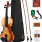 Donner Eastar EVA-330 Violín 4/4 de Madera Maciza Set Completo con Dos Arcos EB0217 - Thumbnail 1