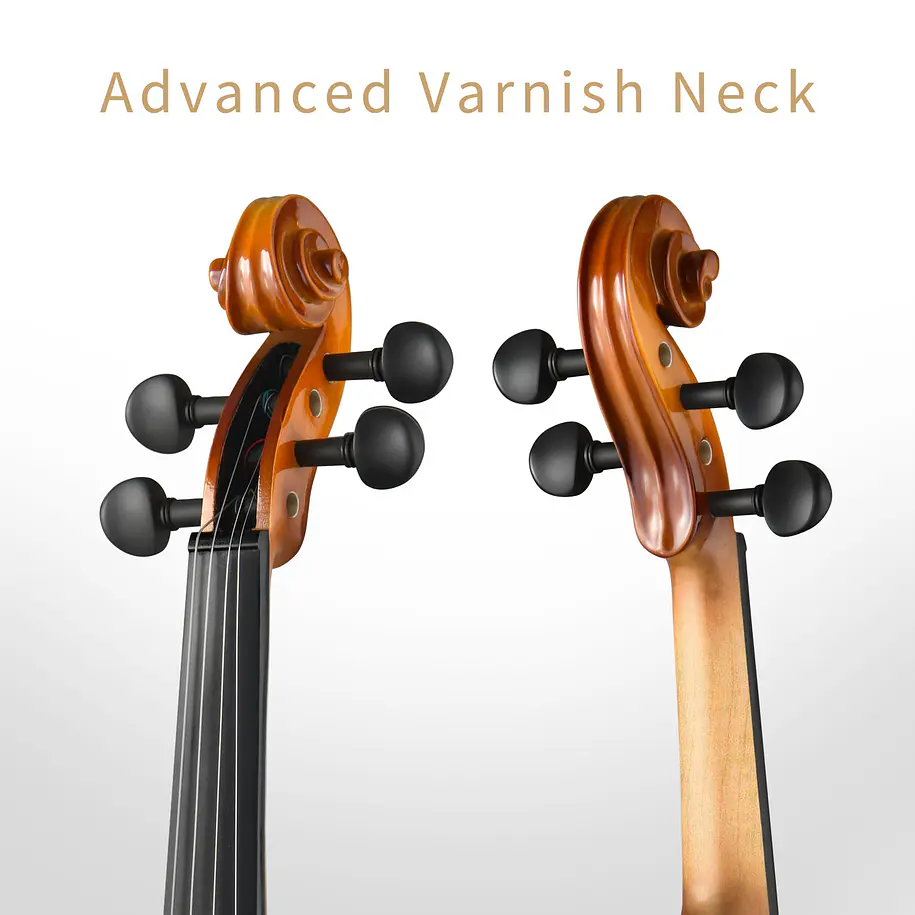 Donner Eastar EVA-330 Violín 4/4 de Madera Maciza Set Completo con Dos Arcos EB0217 4