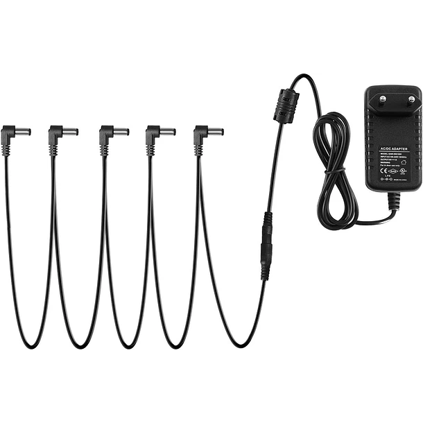Donner DPA-1 Adaptador de Corriente 9V para Pedales de Efecto con Cable de 5 Salidas EC837 1