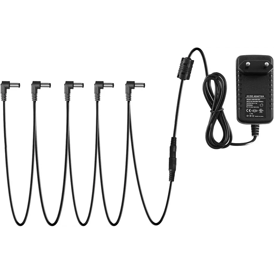 Donner DPA-1 Adaptador de Corriente 9V para Pedales de Efecto con Cable de 5 Salidas EC837 1
