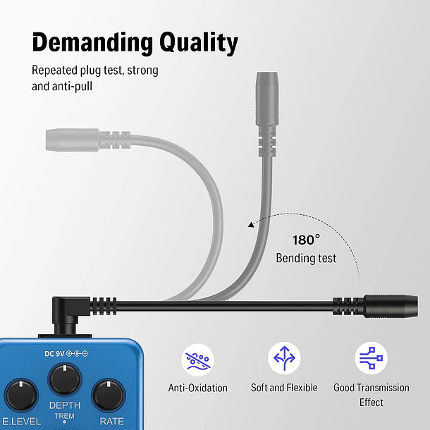 Donner DPA-1 Adaptador de Corriente 9V para Pedales de Efecto con Cable de 5 Salidas EC837 5