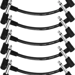 Donner Cable Patch 15 cm para Pedales de Efecto Conectores 1/4