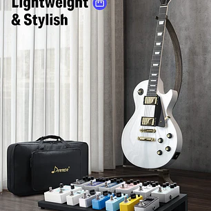 Donner DB-3 Pedalboard de Aluminio 50 x 29 cm para 6 a 8 Pedales con Bolso de Transporte EC916