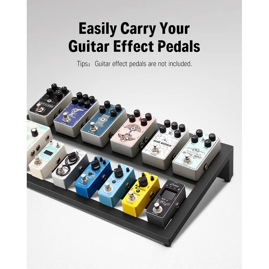 Donner DB-3 Pedalboard de Aluminio 50 x 29 cm para 6 a 8 Pedales con Bolso de Transporte EC916 3