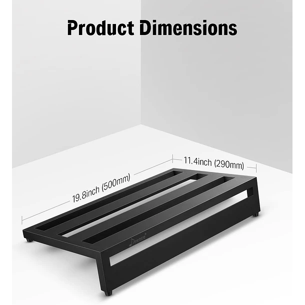 Donner DB-3 Pedalboard de Aluminio 50 x 29 cm para 6 a 8 Pedales con Bolso de Transporte EC916 6
