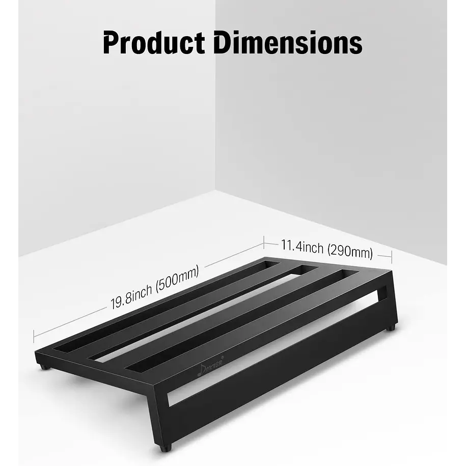 Donner DB-3 Pedalboard de Aluminio 50 x 29 cm para 6 a 8 Pedales con Bolso de Transporte EC916 6