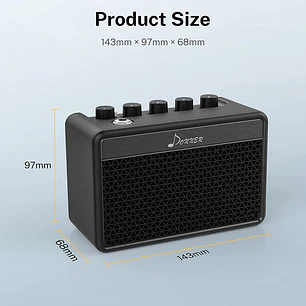 Donner DA-10 Mini Amplificador de Guitarra Eléctrica Recargable Portátil Acabado Retro Vintage White EC7120