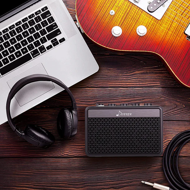 Donner DA-10 Mini Amplificador de Guitarra Eléctrica Recargable Portátil Acabado Retro Vintage White EC7120 8