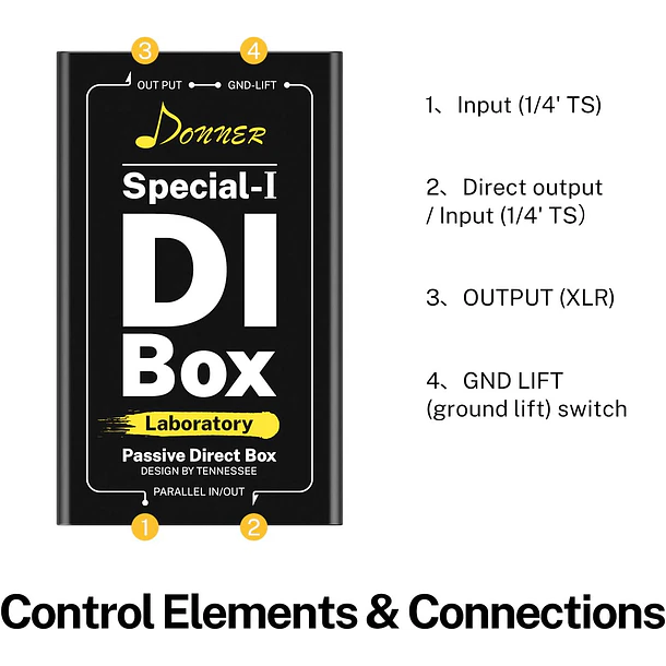 Donner Special-I Caja Directa Pasiva Mono con Transformador y Ground Lift EC1281 4