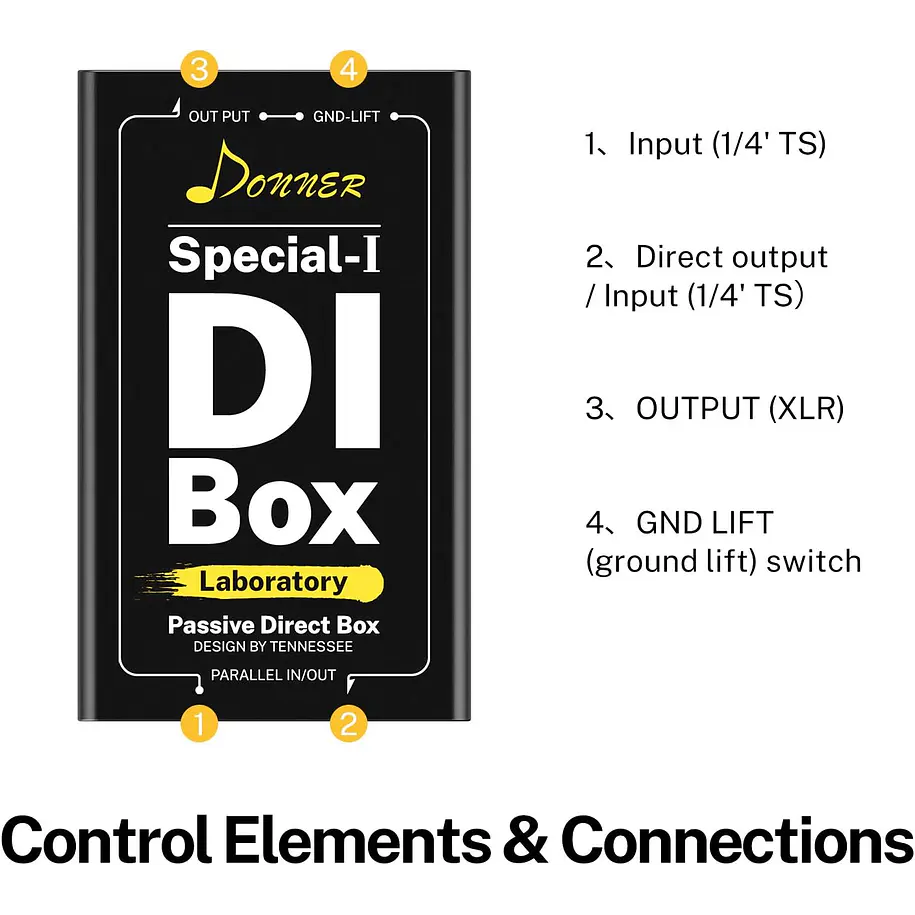 Donner Special-I Caja Directa Pasiva Mono con Transformador y Ground Lift EC1281 4