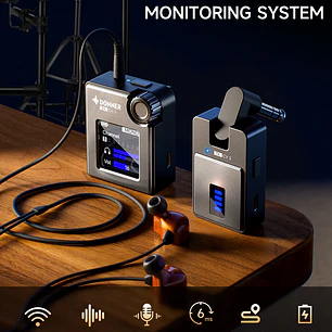 Donner CV-3 Sistema de Monitoreo In-Ear Inalámbrico 2.4 GHz con Latencia Ultrabaja EC7154
