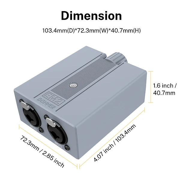Donner EM2 Amplificador de Audífonos In-Ear Estéreo Recargable con Dos Entradas Independientes EC1302 6
