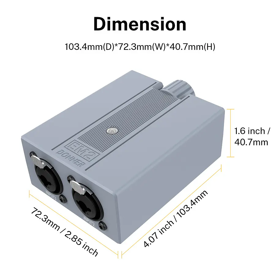 Donner EM2 Amplificador de Audífonos In-Ear Estéreo Recargable con Dos Entradas Independientes EC1302 6