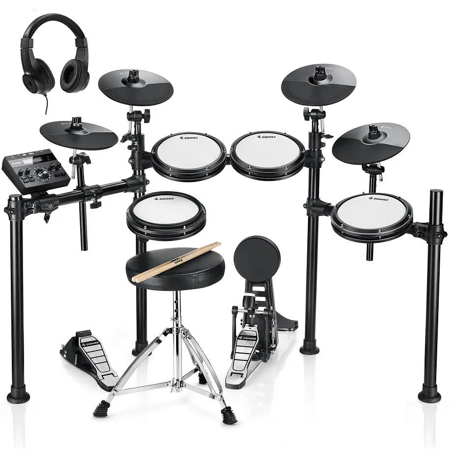 Donner DED-200X Batería Electrónica 8 Piezas de Malla con Caja Doble Zona y USB MIDI EC3134 1