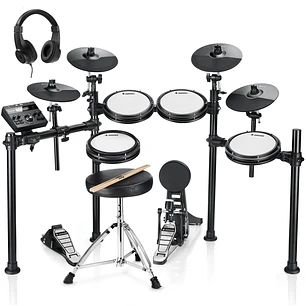 Donner DED-200X Batería Electrónica 8 Piezas de Malla con Caja Doble Zona y USB MIDI EC3134