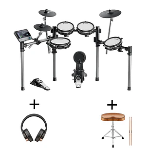 Donner BEAT Batería Electrónica de Malla con Ride Triple Zona y Módulo con Pantalla Táctil EC6983