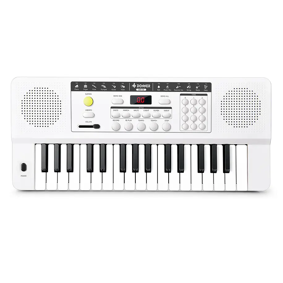 Donner DEK-32 Teclado Electrónico de 32 Mini Teclas para Niños y Principiantes Blanco EC7497 2