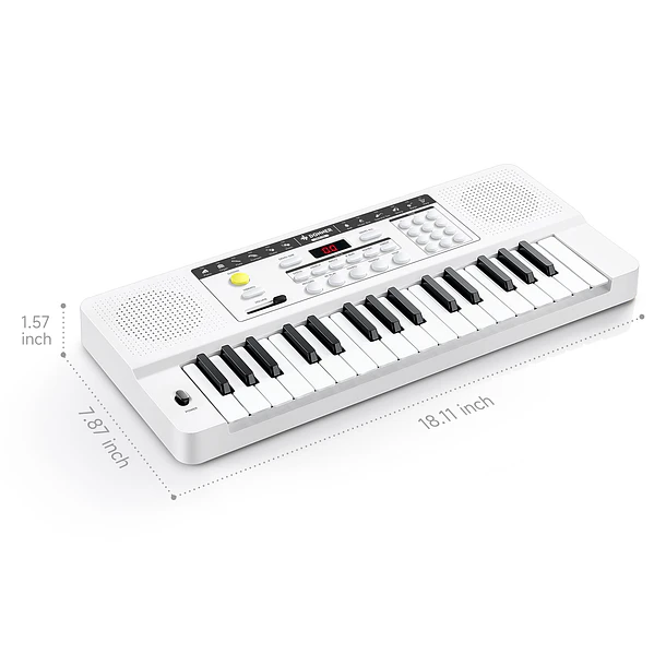 Donner DEK-32 Teclado Electrónico de 32 Mini Teclas para Niños y Principiantes Blanco EC7497 3