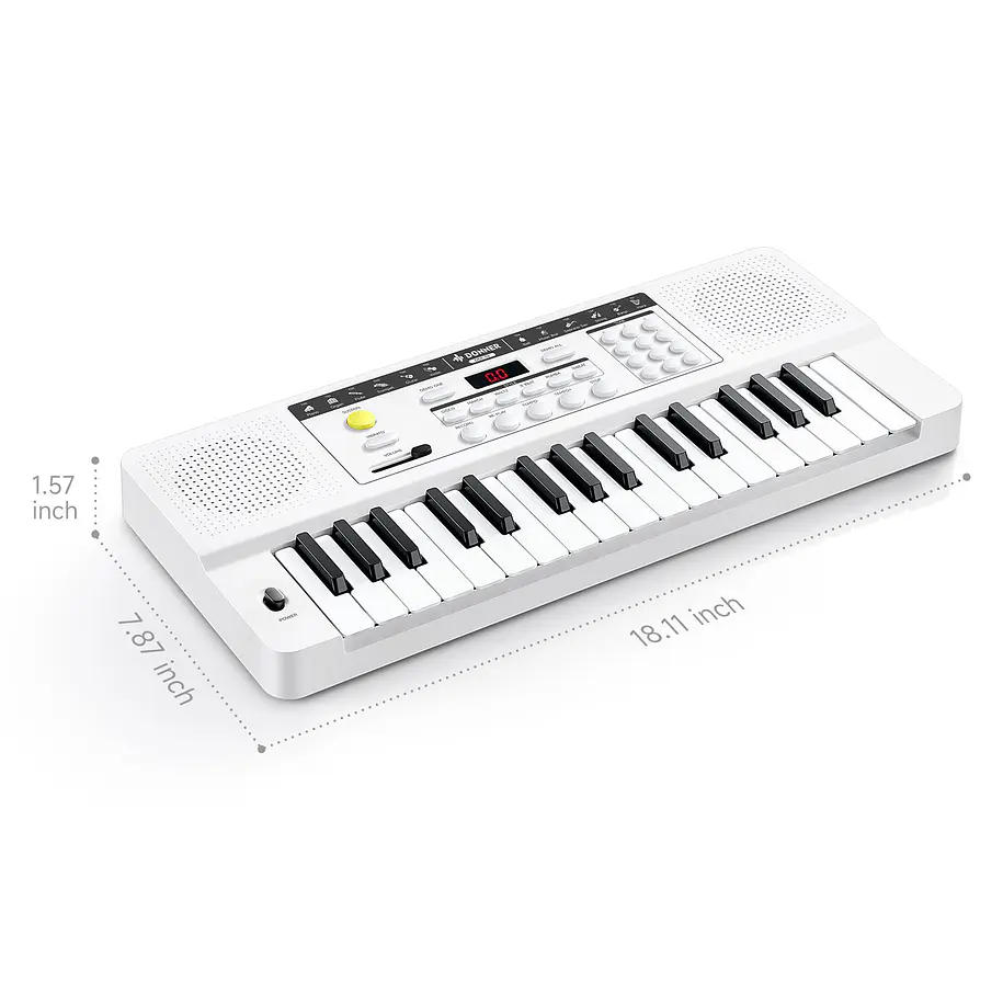 Donner DEK-32 Teclado Electrónico de 32 Mini Teclas para Niños y Principiantes Blanco EC7497 3