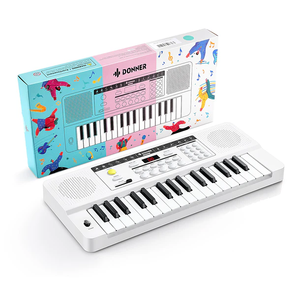 Donner DEK-32 Teclado Electrónico de 32 Mini Teclas para Niños y Principiantes Blanco EC7497 4