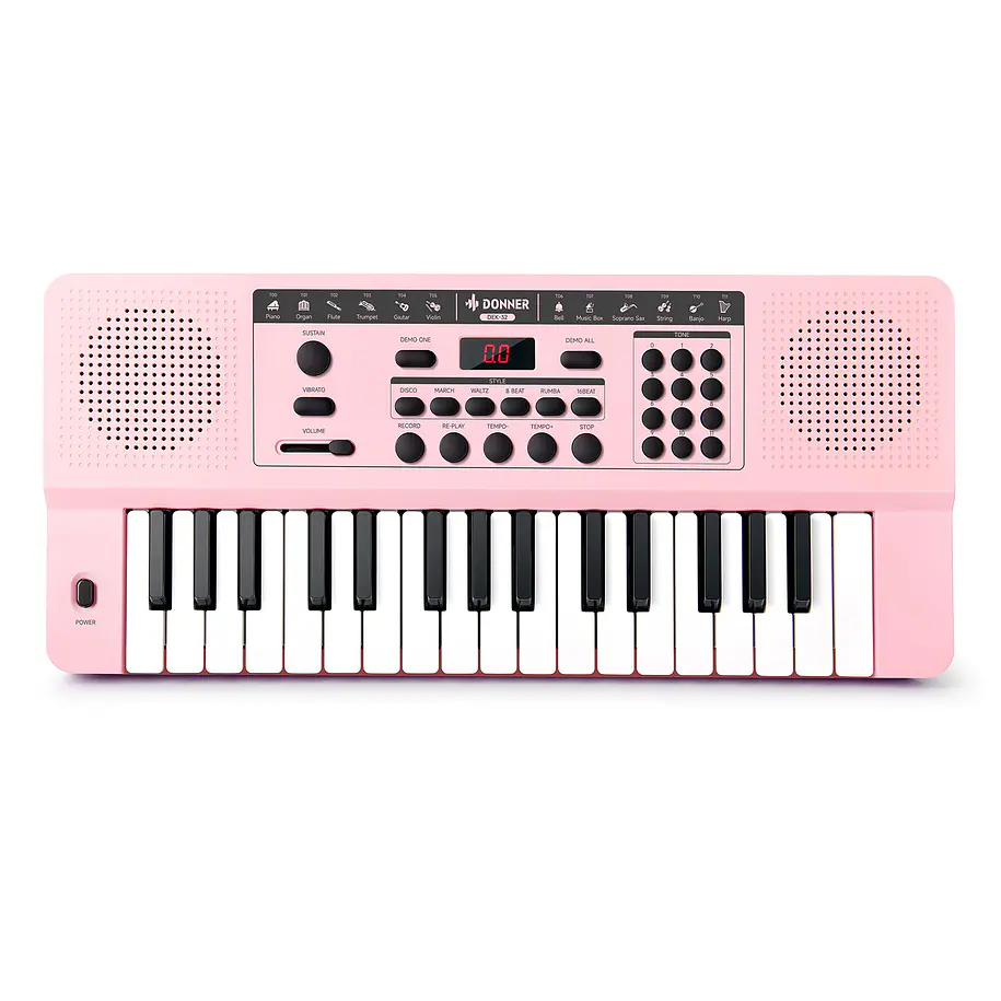 Donner DEK-32 Teclado Electrónico de 32 Mini Teclas para Niños y Principiantes Rosa EC7498 2