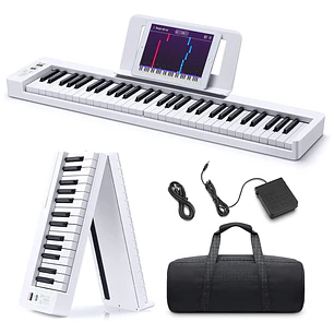 Donner DP-06 Teclado Digital Plegable 61 Teclas Semipesadas con Bluetooth y Batería Recargable EC6633