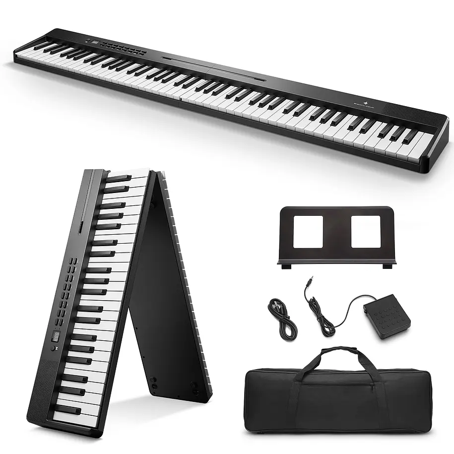 Donner DP-10 Piano Digital Plegable 88 Teclas Semipesadas Ultracompacto con Bluetooth EC6856 1