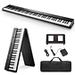 Donner DP-10 Piano Digital Plegable 88 Teclas Semipesadas Ultracompacto con Bluetooth EC6856 - Miniatura 1