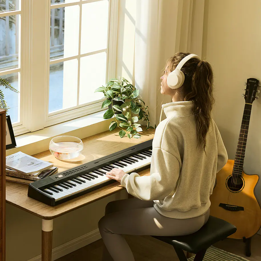 Donner DP-10 Piano Digital Plegable 88 Teclas Semipesadas Ultracompacto con Bluetooth EC6856 3