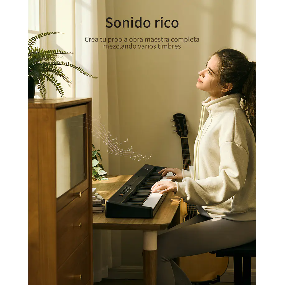 Donner DP-10 Piano Digital Plegable 88 Teclas Semipesadas Ultracompacto con Bluetooth EC6856 6