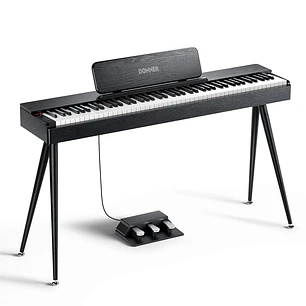 Donner OURA S100 Piano Digital 88 Teclas Acción de Martillo Graduada con Mueble Negro EC7134