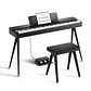 Donner OURA S100 Piano Digital 88 Teclas Acción de Martillo Graduada con Mueble Negro EC7134 - Miniatura 13