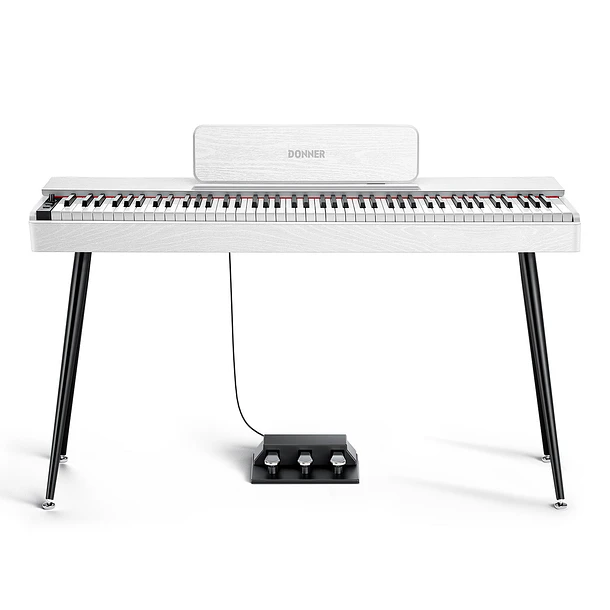 Donner OURA S100 Piano Digital 88 Teclas Acción de Martillo Graduada con Mueble Blanco EC7234 1