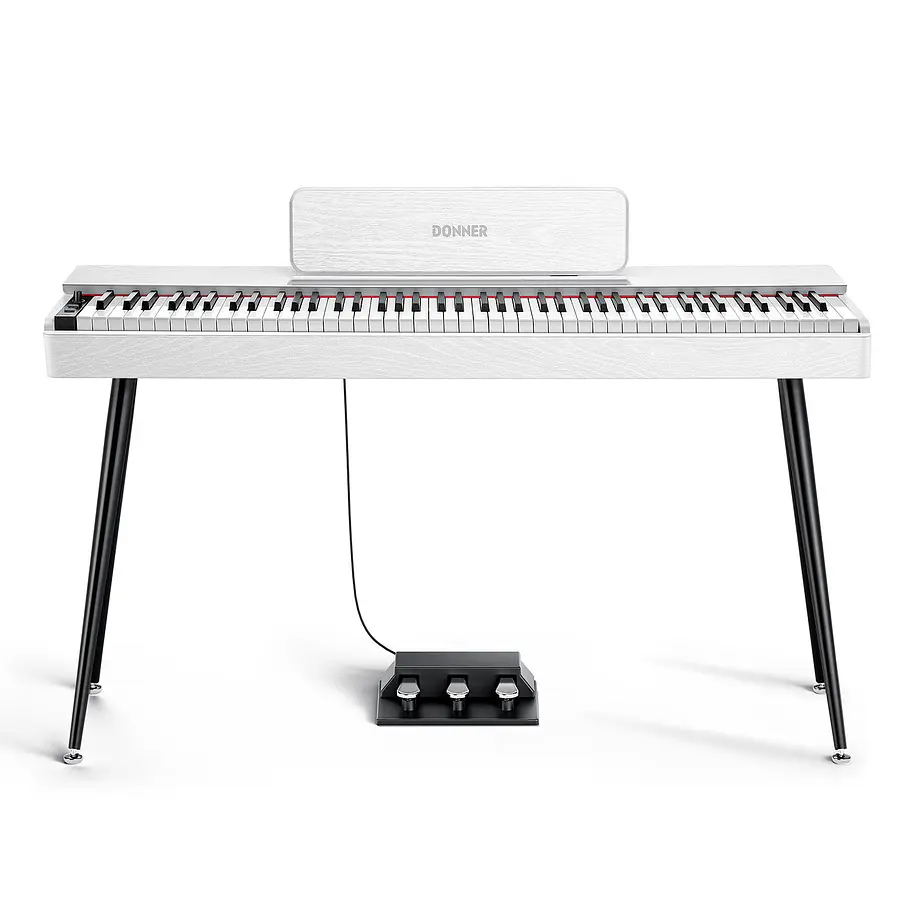 Donner OURA S100 Piano Digital 88 Teclas Acción de Martillo Graduada con Mueble Blanco EC7234 1