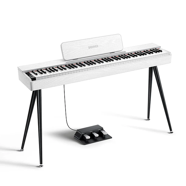 Donner OURA S100 Piano Digital 88 Teclas Acción de Martillo Graduada con Mueble Blanco EC7234 13