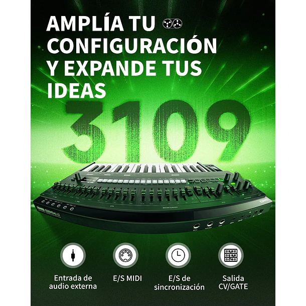 Donner ESSENTIAL L1 Sintetizador Analógico Monofónico con Secuenciador de 64 Pasos y CV/GATE EC7075 2