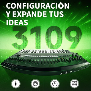 Donner ESSENTIAL L1 Sintetizador Analógico Monofónico con Secuenciador de 64 Pasos y CV/GATE EC7075