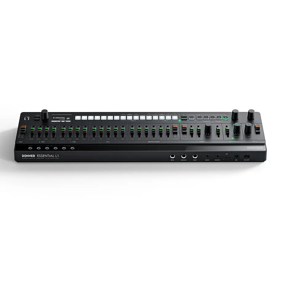 Donner ESSENTIAL L1 Sintetizador Analógico Monofónico con Secuenciador de 64 Pasos y CV/GATE EC7075 9