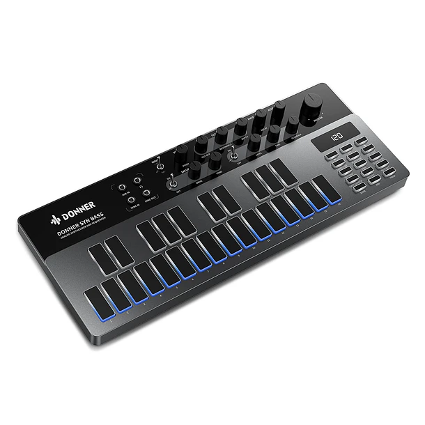 Donner ESSENTIAL B1 Sintetizador de Bajo Analógico con Secuenciador y Efectos Saturación y Delay EC6693 1