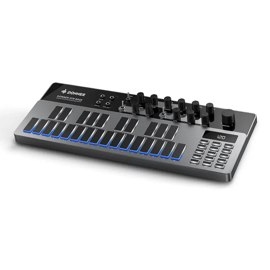 Donner ESSENTIAL B1 Sintetizador de Bajo Analógico con Secuenciador y Efectos Saturación y Delay EC6693 2