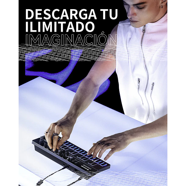 Donner ESSENTIAL B1 Sintetizador de Bajo Analógico con Secuenciador y Efectos Saturación y Delay EC6693 4