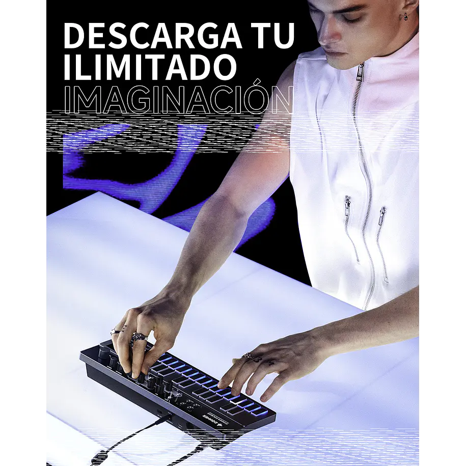 Donner ESSENTIAL B1 Sintetizador de Bajo Analógico con Secuenciador y Efectos Saturación y Delay EC6693 4