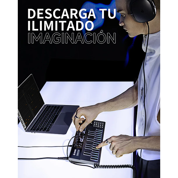 Donner ESSENTIAL B1 Sintetizador de Bajo Analógico con Secuenciador y Efectos Saturación y Delay EC6693 8