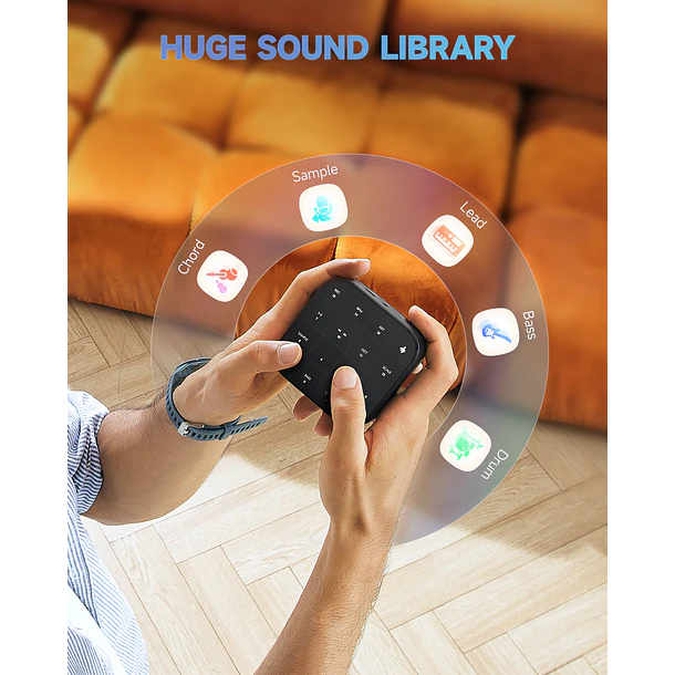 Donner MEDO Sintetizador Portátil con Sampler Looper y Parlante Integrado 16 Pads EC6764 3