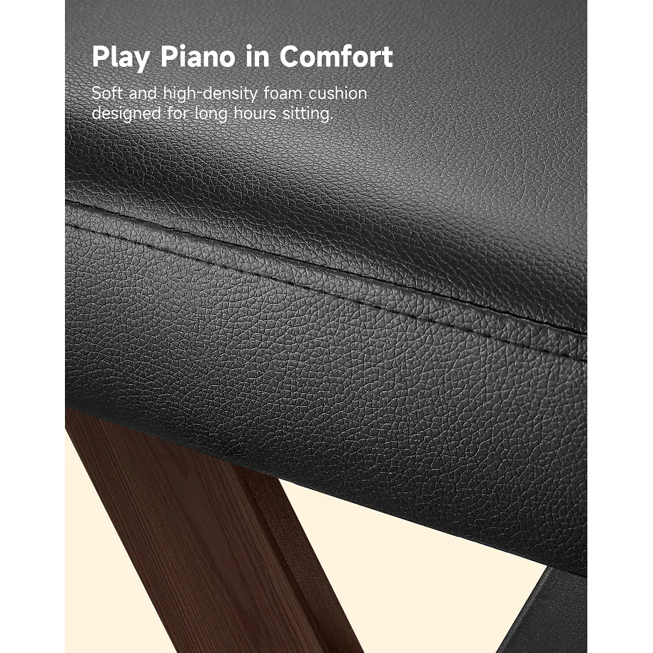 Donner DKB-300 Banco para Piano con Cojín Acolchado de 8 cm Nogal EC7089 4