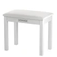 Donner DKB-10 Banco para Piano de Madera Maciza con Almacenamiento Blanco EC6612 - Miniatura 2